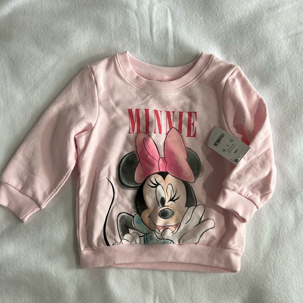 Disney Junior | Minnie Mouse Sweatshirt | Light Pink | Size 18m | NWT